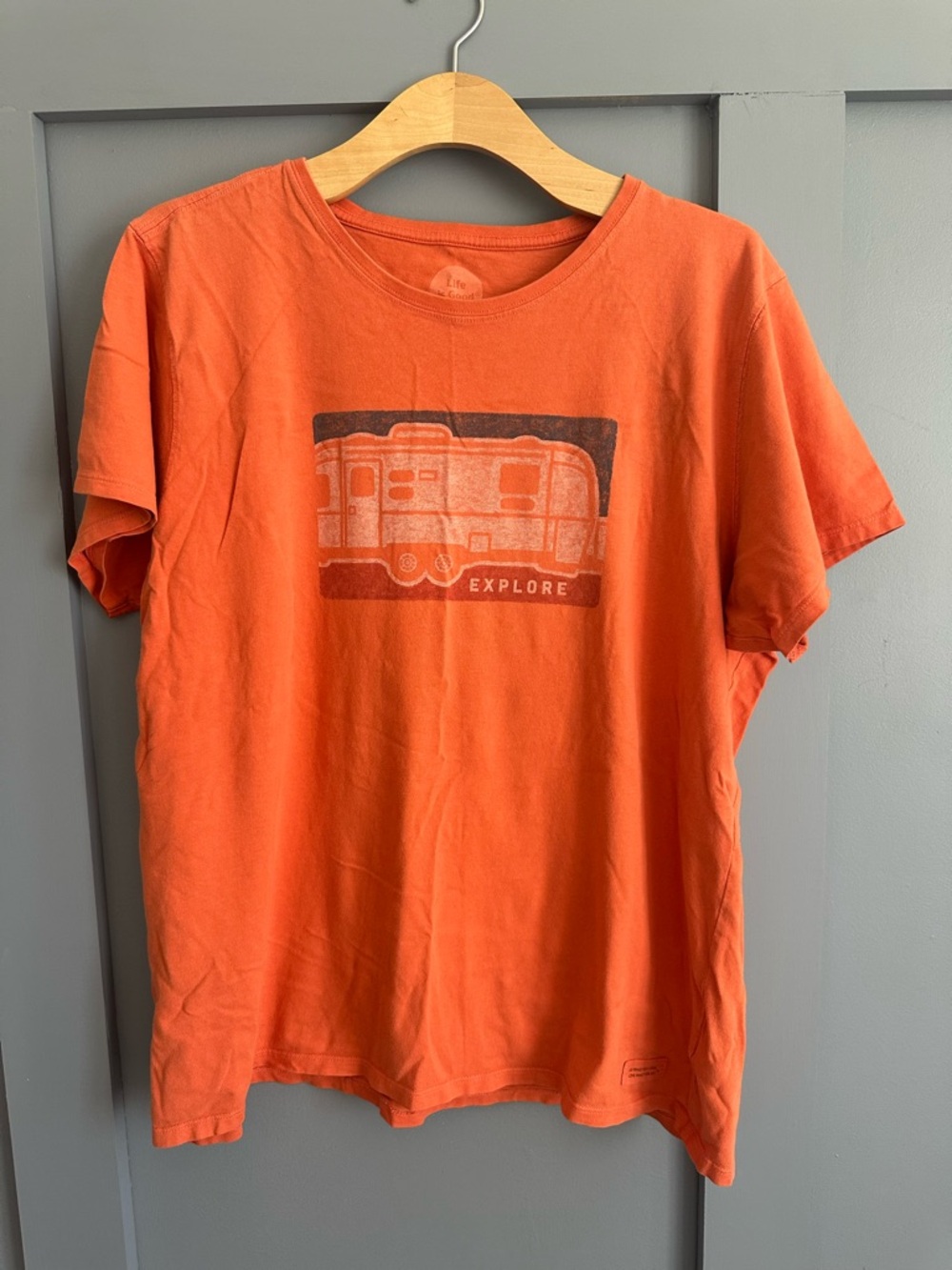 Life Is Good Orange Camper‎ Graphic Tee Women's
